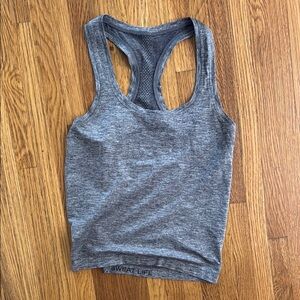 Lululemon Athletica Gray Fitted Sleeveless Tank Top